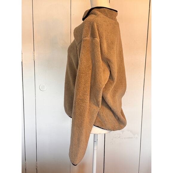 Lowe Alpine Women’s Size Large ¾ Zip Fleece‎ Pullover-Tan w/black piping - Picture 4 of 5